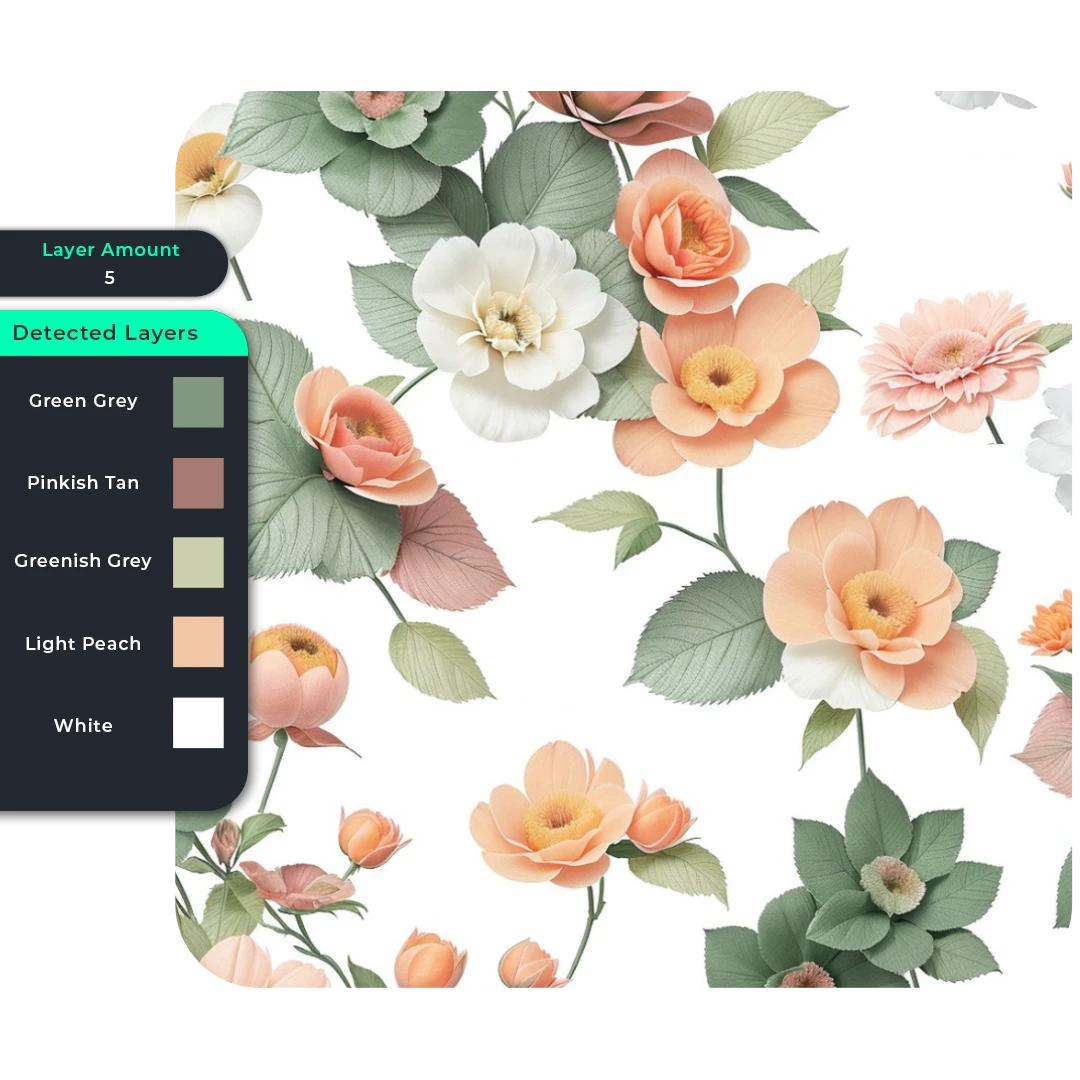 AI color separation software for accurate and layered textile printing