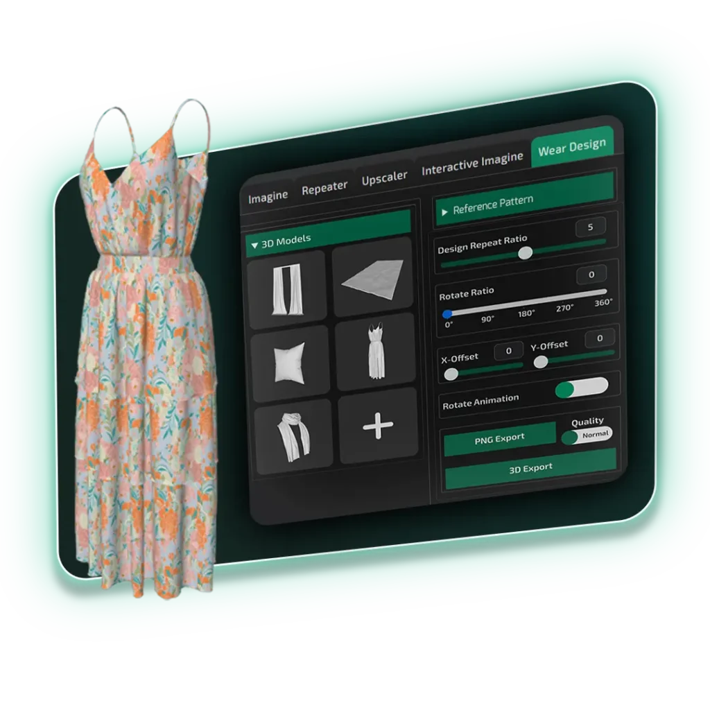 AI-powered WEAR DESIGN 3D garment visualization