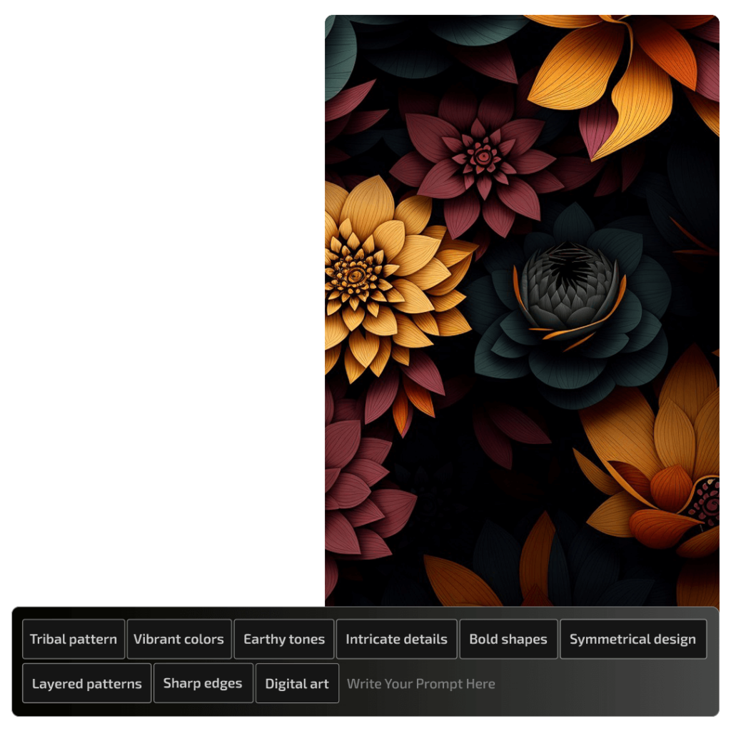 Text to Image - Flowers Pattern Generator