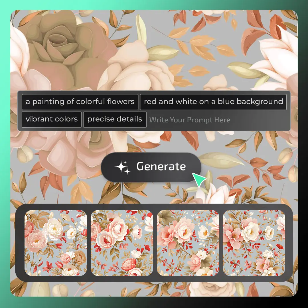 AI Pattern Generator adds creative patterns to your designs using AI tools