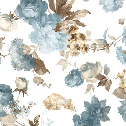 A stunning representation of floral beauty in textile design.