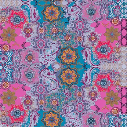 Perfect fusion of traditional paisley and vibrant flowers