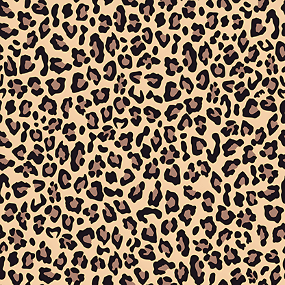 A striking textile design showcasing a classic leopard print