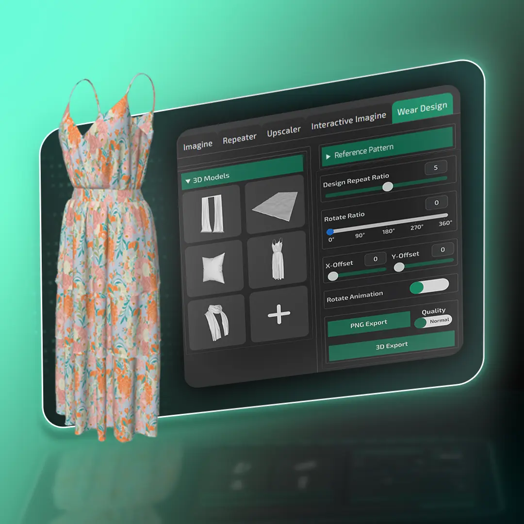 AI-powered WEAR DESIGN 3D garment visualization