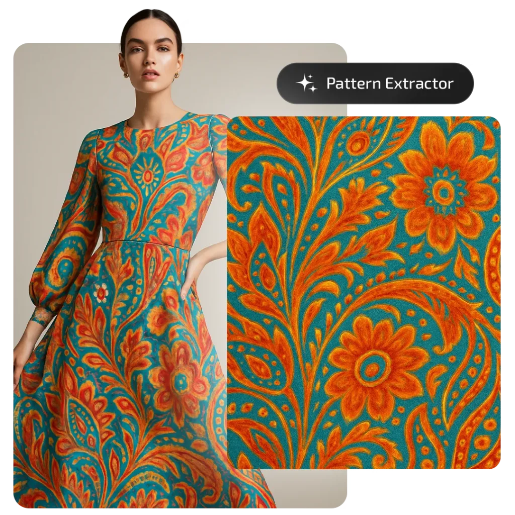 Pattern Extractor instantly extracts textile patterns from any fabric photo.
