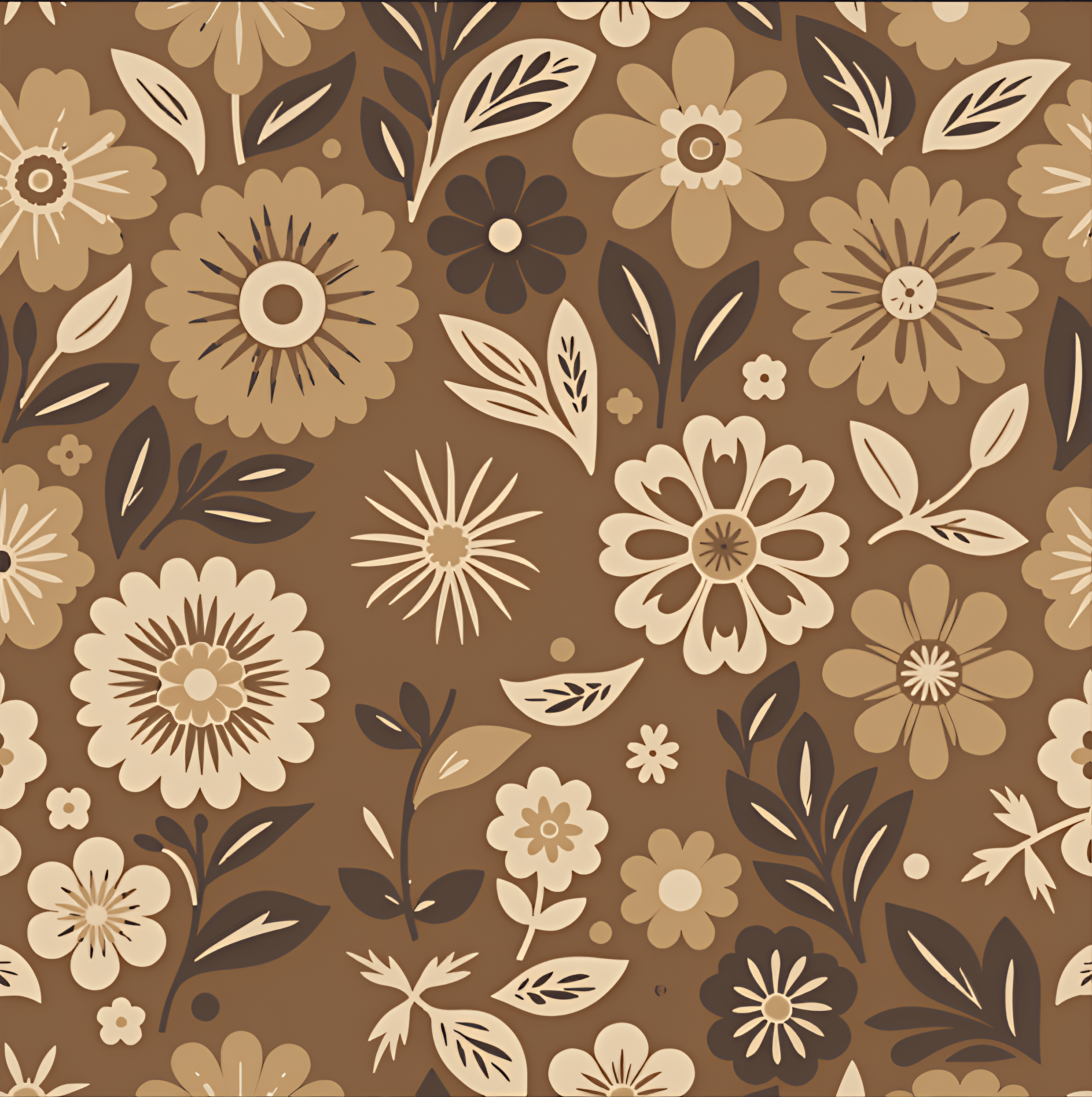 Pastel floral textile pattern turned into a smooth SVG using Vectorizer tool