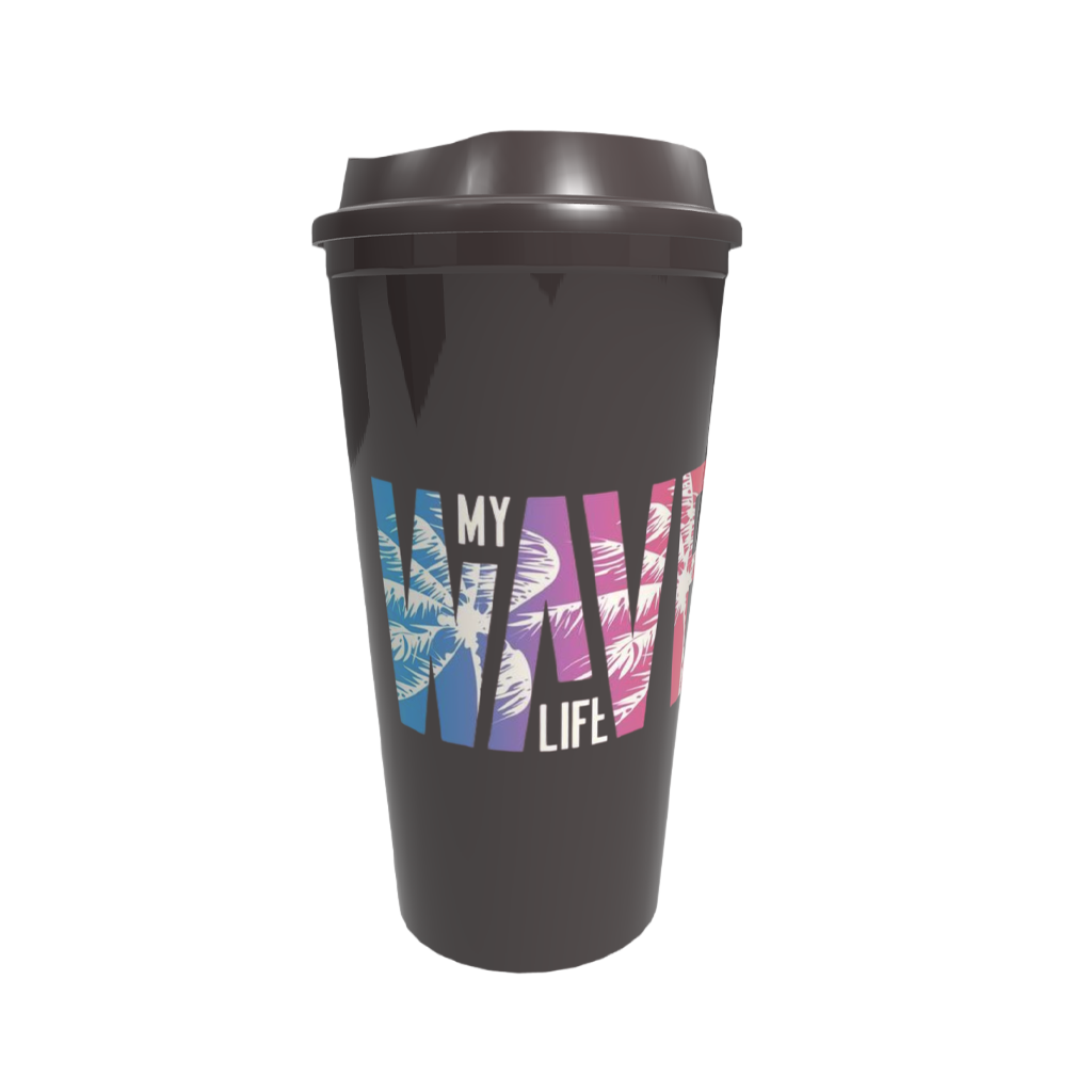 Tumbler cup with applied pattern