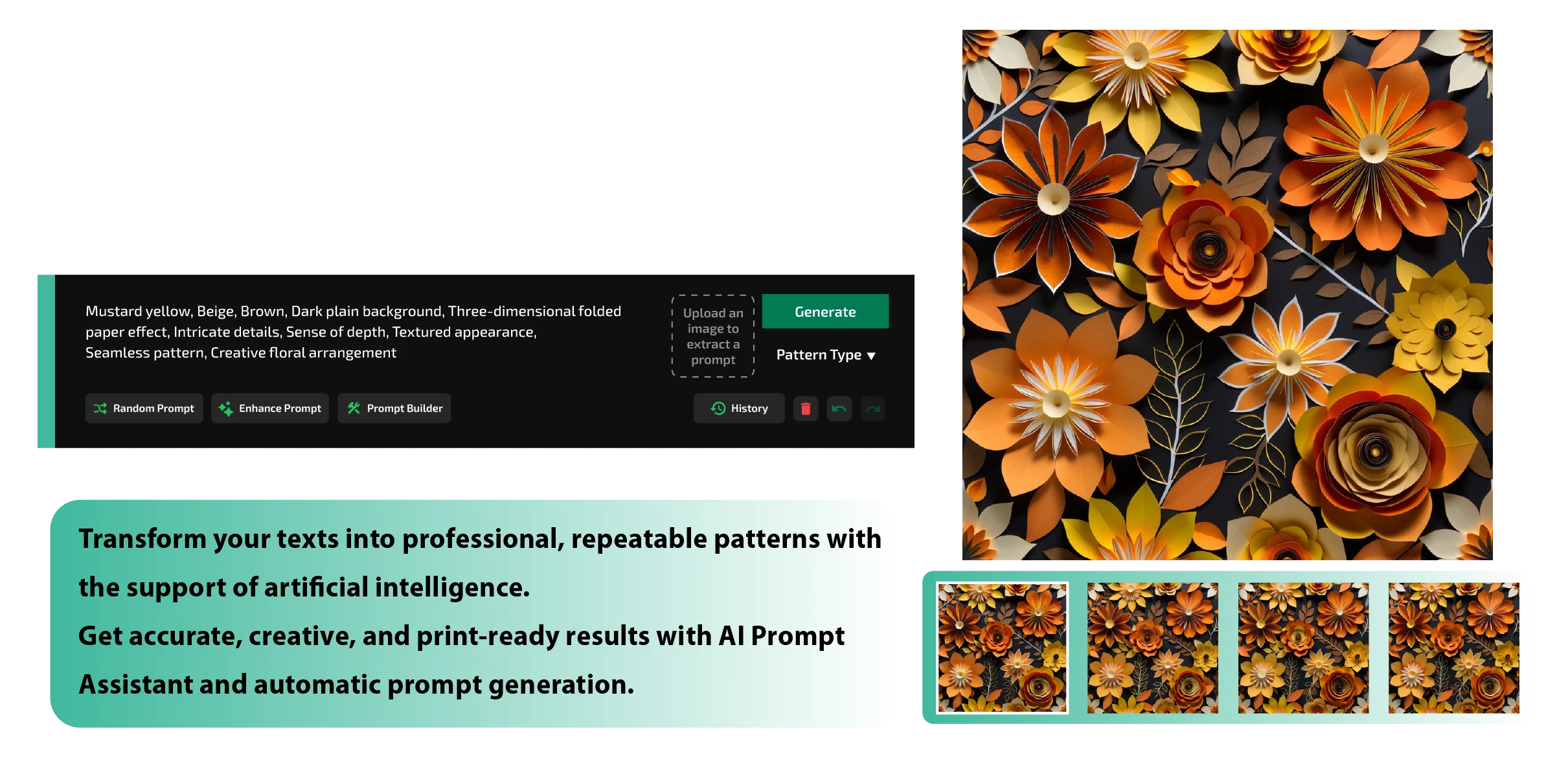 AIT AI Tools — Text to Pattern interface preview