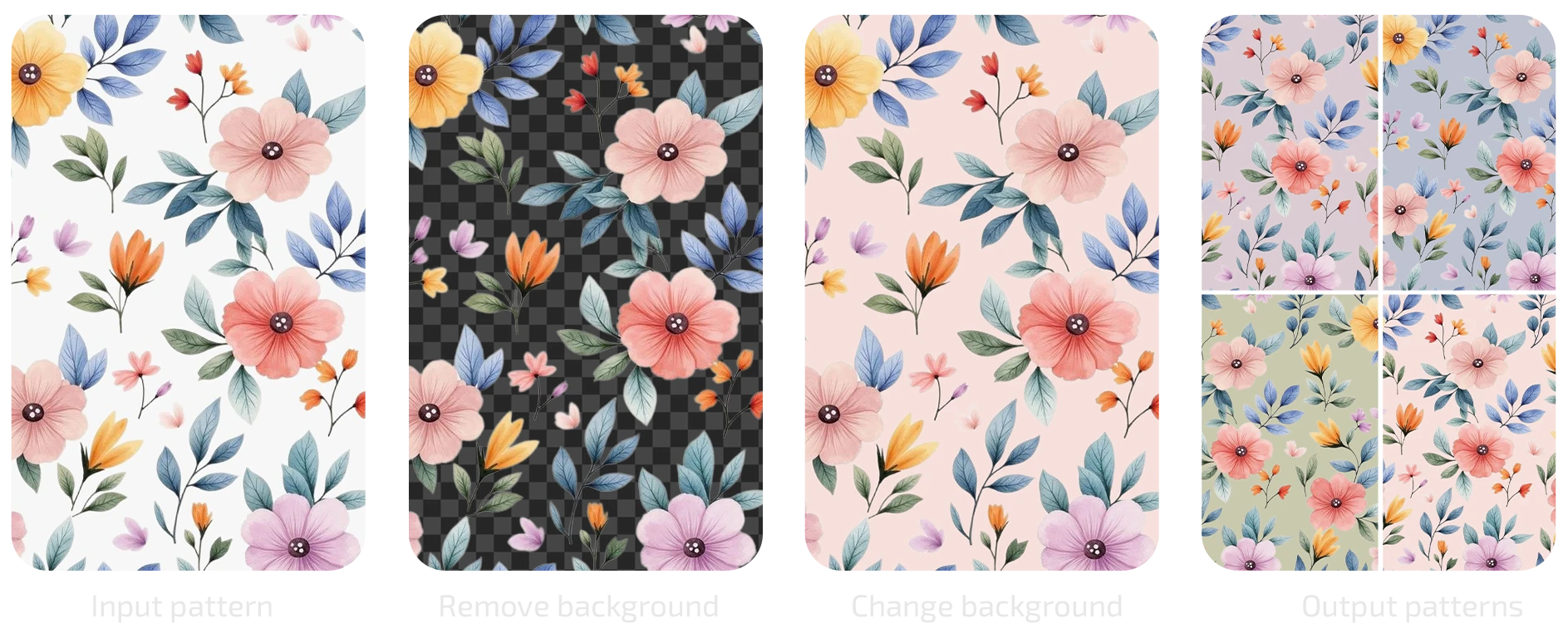 Seamless pattern expansion with AI Expand Tool