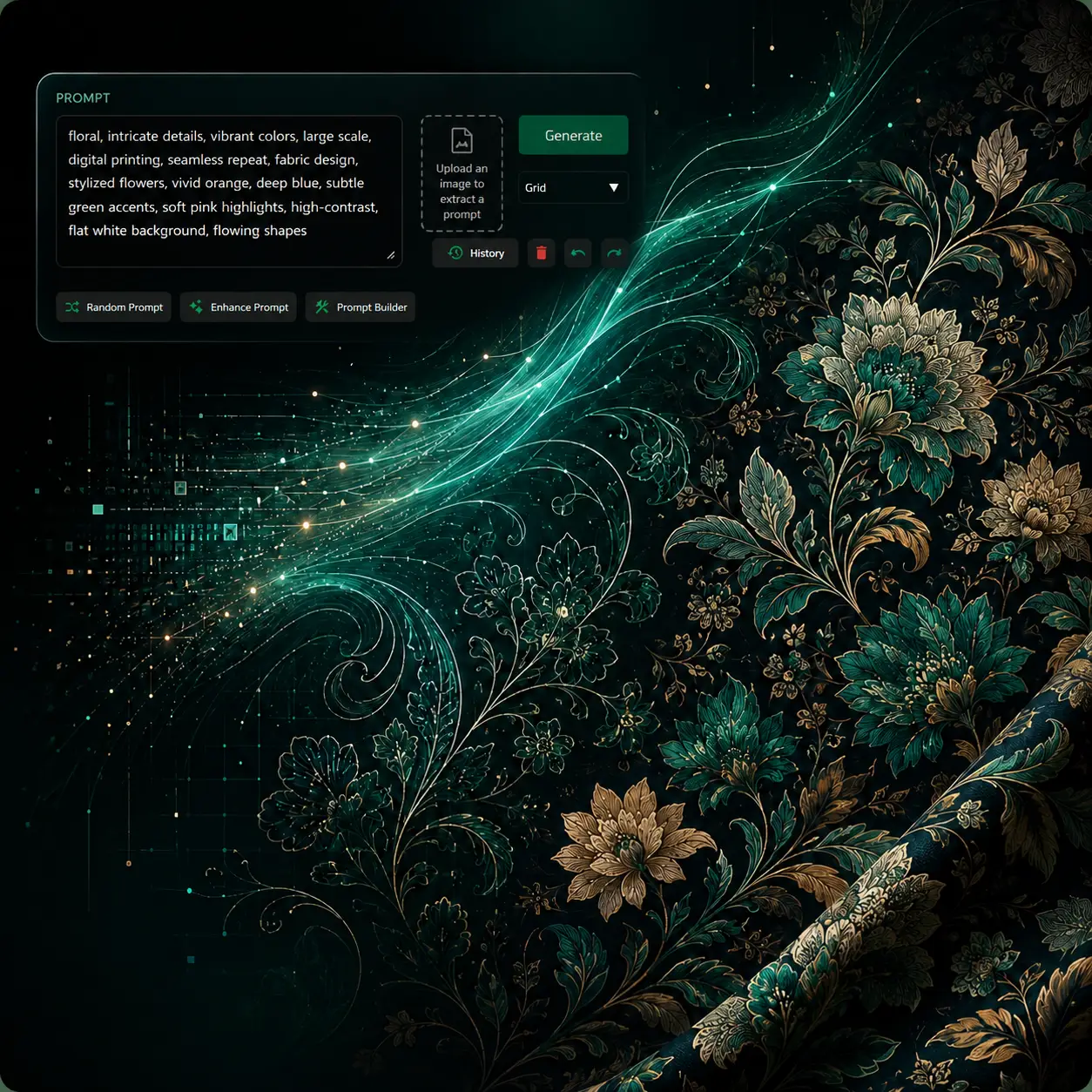 Text to Imagine AI textile pattern tool